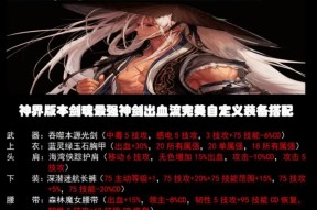 空血流武器获取方法是什么？神界剑魂中如何获得空血流武器？